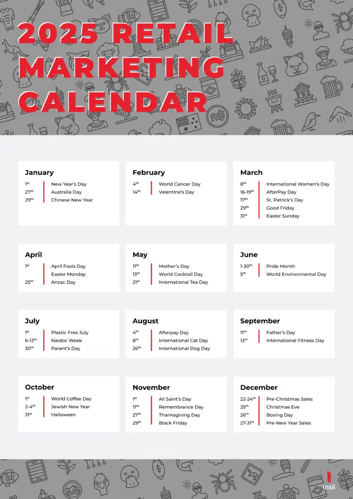 Insil Marketing Retail Calendar 2025 Edition Insil Homepage